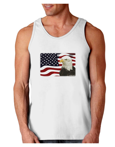 Patriotic USA Flag with Bald Eagle Loose Tank Top by TooLoud-Loose Tank Top-TooLoud-White-Small-Davson Sales