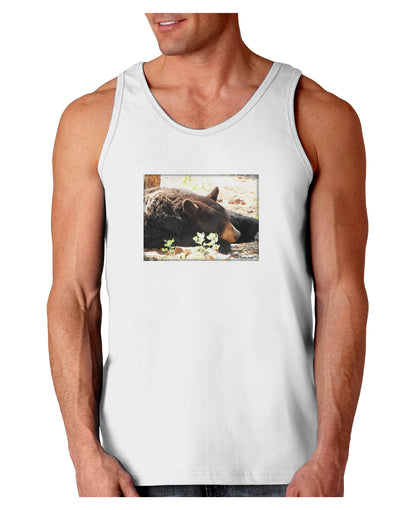 Laying Black Bear Loose Tank Top-Loose Tank Top-TooLoud-White-Small-Davson Sales