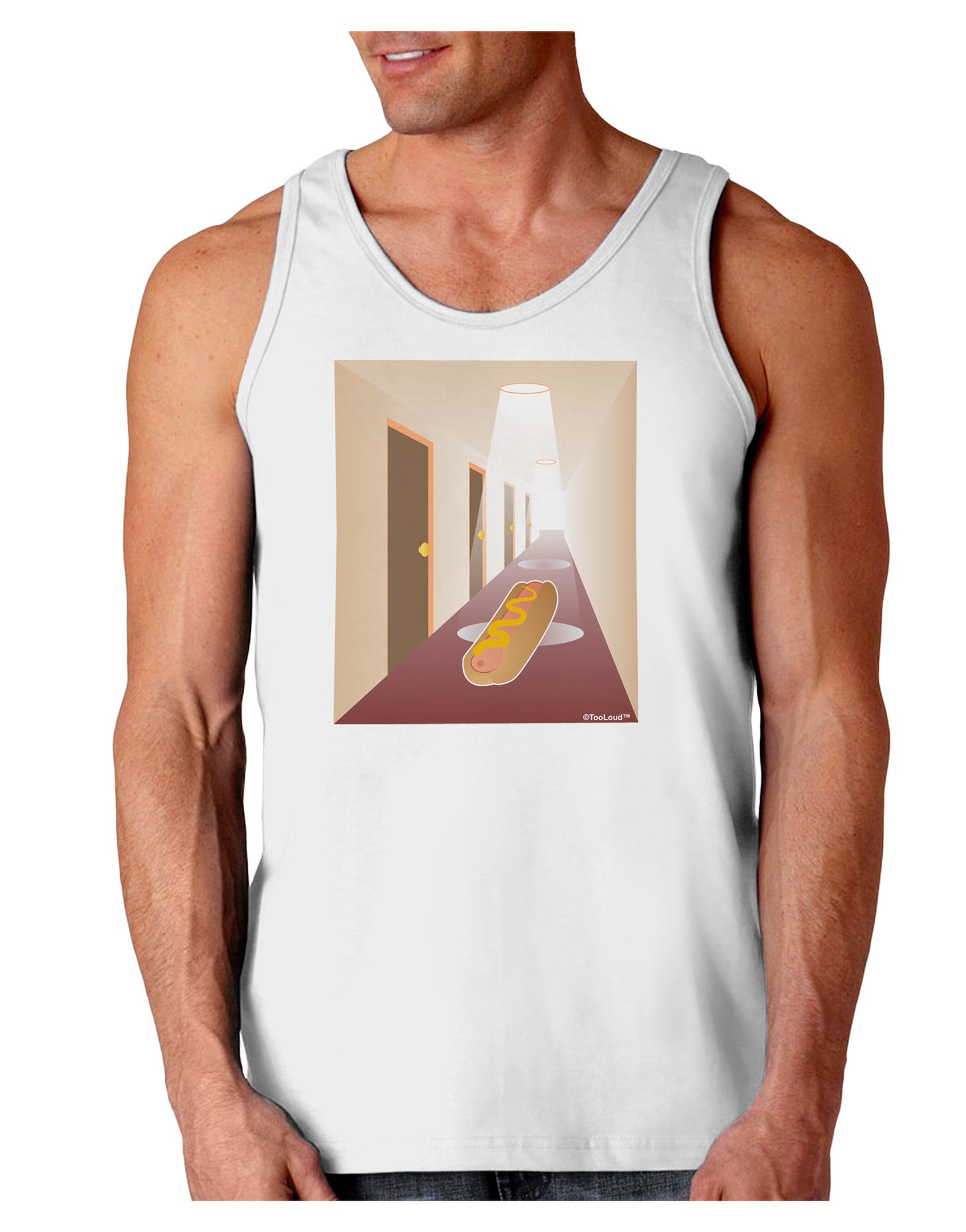 Hotdog in a Hallway Loose Tank Top-Loose Tank Top-TooLoud-White-Small-Davson Sales