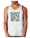 Happy Mardi Gras Text 2 BnW Loose Tank Top-Loose Tank Top-TooLoud-White-Small-Davson Sales