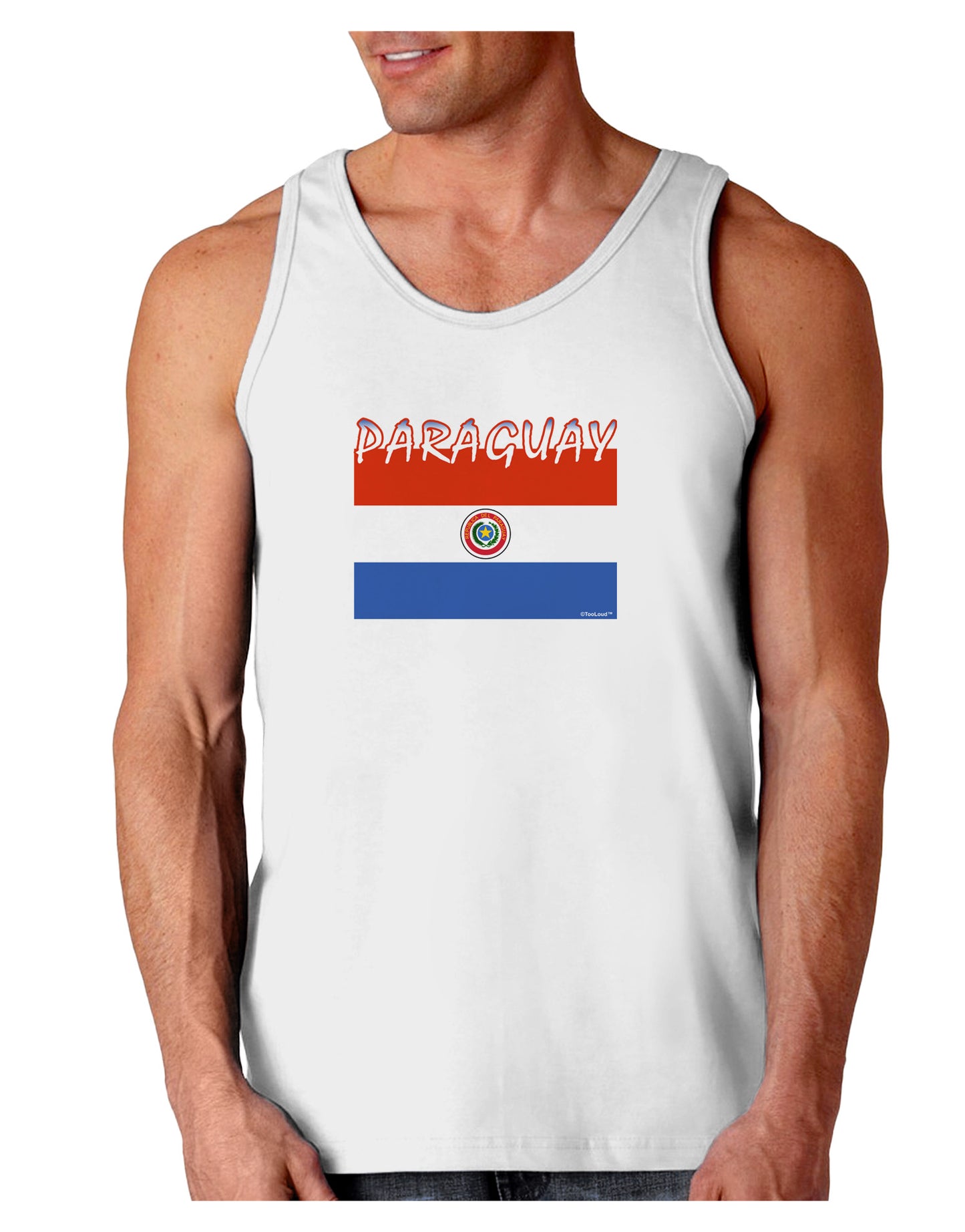 Paraguay Flag Loose Tank Top-Loose Tank Top-TooLoud-White-Small-Davson Sales