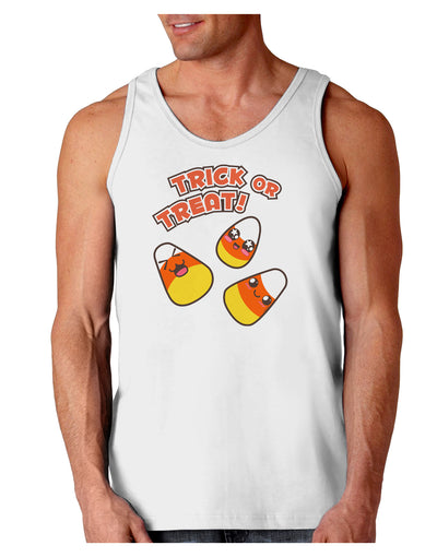 TooLoud Trick or Treat Cute Candy Corn Halloween Loose Tank Top-Loose Tank Top-TooLoud-White-Small-Davson Sales