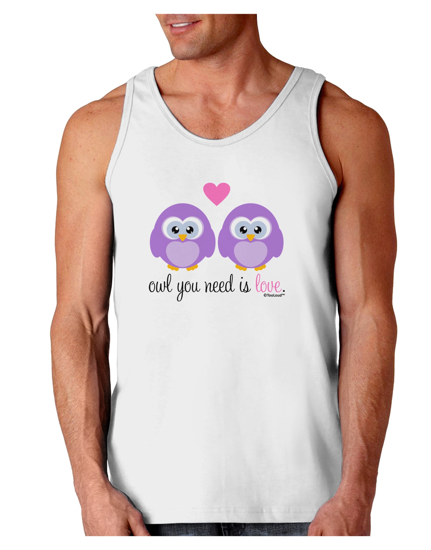 Owl You Need Is Love - Purple Owls Loose Tank Top by TooLoud-Loose Tank Top-TooLoud-White-Small-Davson Sales