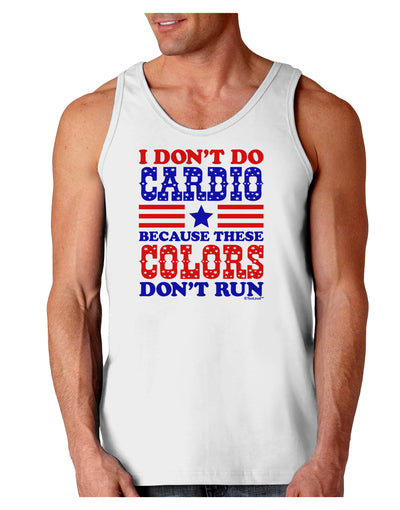 I Don't Do Cardio Because These Colors Don't Run Loose Tank Top-Loose Tank Top-TooLoud-White-Small-Davson Sales