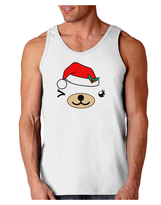 Kyu-T Face Beartholomea Santa Girl Bear Loose Tank Top-Loose Tank Top-TooLoud-White-Small-Davson Sales