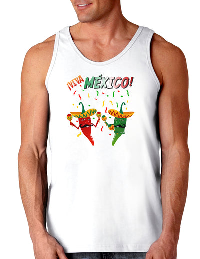 Viva Mexco Chili Peppers Loose Tank Top-Loose Tank Top-TooLoud-White-Small-Davson Sales