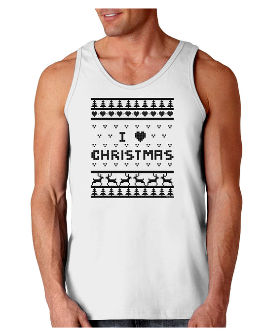 I Heart Christmas Ugly Christmas Sweater Loose Tank Top-Loose Tank Top-TooLoud-White-Small-Davson Sales