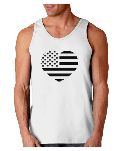 American Flag Heart Design - Stamp Style Loose Tank Top by TooLoud-Loose Tank Top-TooLoud-White-Small-Davson Sales