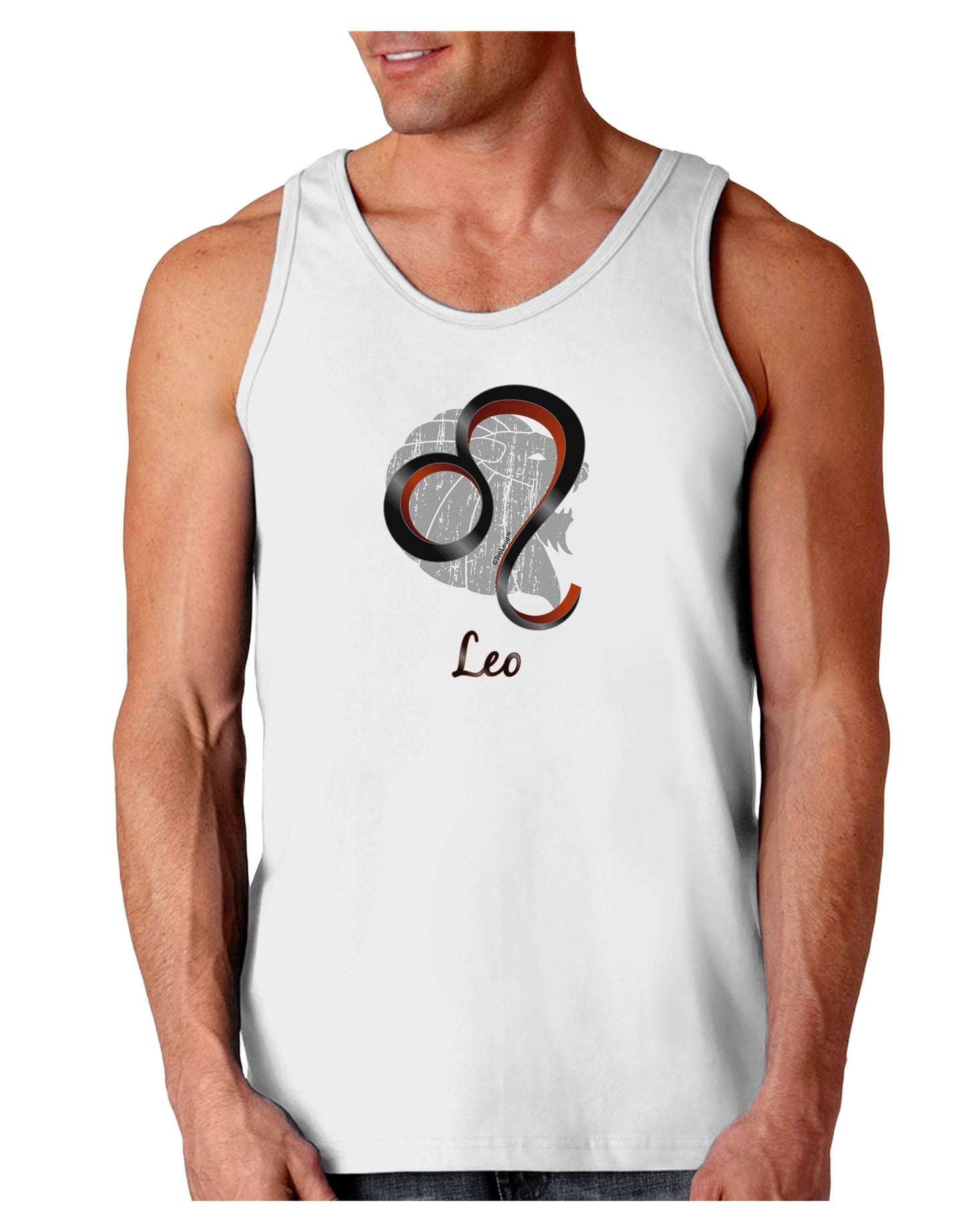 Leo Symbol Loose Tank Top-Loose Tank Top-TooLoud-White-Small-Davson Sales