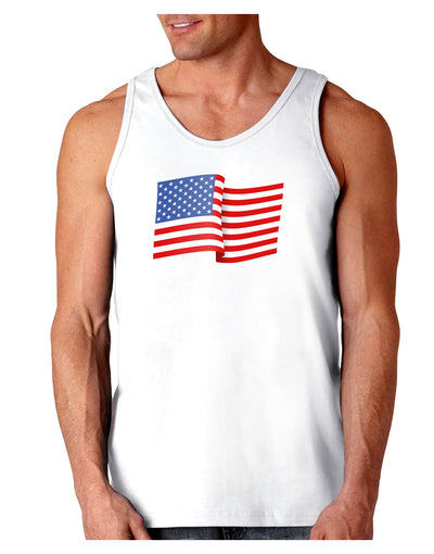Patriotic Waving USA American Flag Loose Tank Top-Loose Tank Top-TooLoud-White-Small-Davson Sales