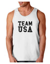 Team USA Distressed Text Loose Tank Top-Loose Tank Top-TooLoud-White-Small-Davson Sales