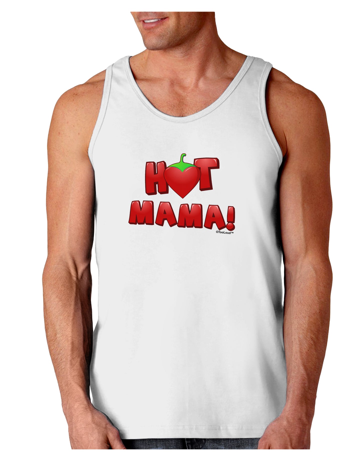 Hot Mama Chili Heart Loose Tank Top-Loose Tank Top-TooLoud-White-Small-Davson Sales