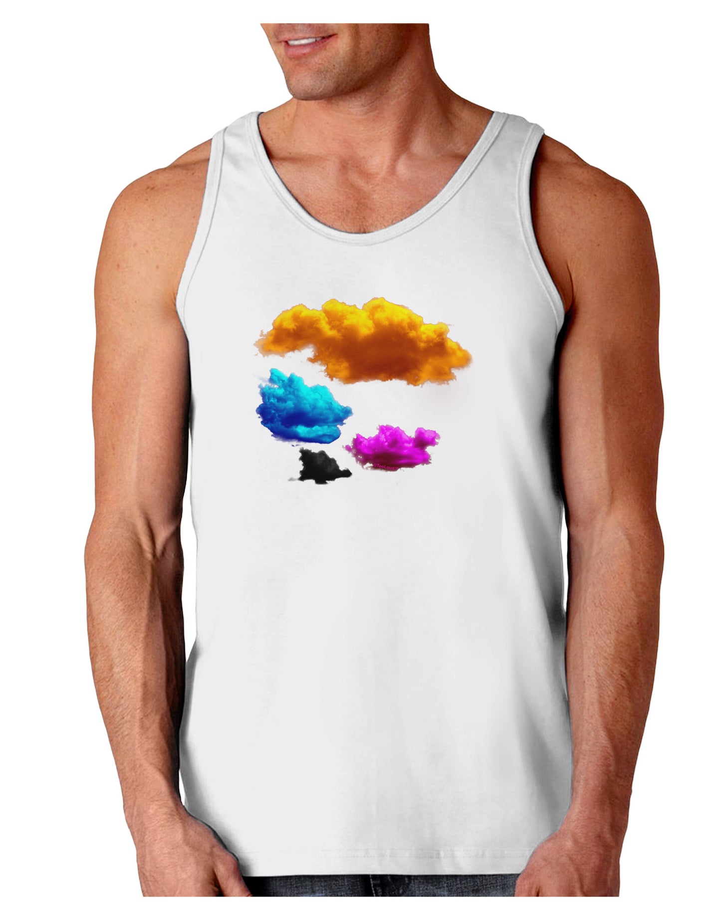 CMYK Clouds Loose Tank Top-Loose Tank Top-TooLoud-White-Small-Davson Sales