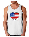 American Flag Heart Design Loose Tank Top by TooLoud-Loose Tank Top-TooLoud-White-Small-Davson Sales