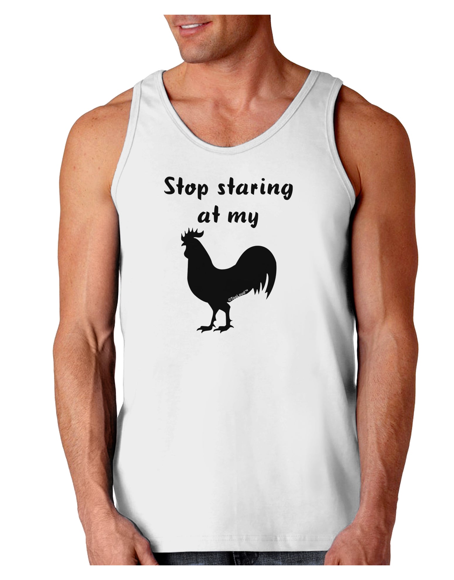 Stop Staring At My Rooster - Design Loose Tank Top by TooLoud-Loose Tank Top-TooLoud-White-Small-Davson Sales