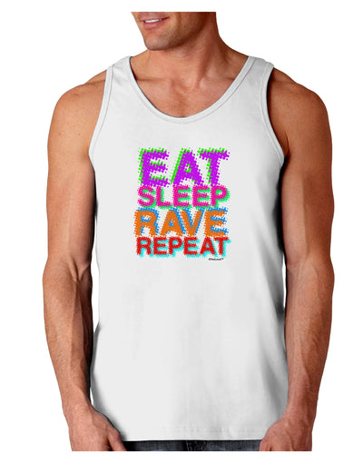 Eat Sleep Rave Repeat Color Loose Tank Top by TooLoud-Loose Tank Top-TooLoud-White-Small-Davson Sales