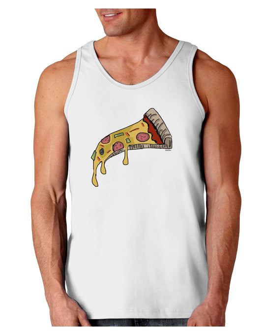 TooLoud Pizza Slice Loose Tank Top-Mens-LooseTanktops-TooLoud-White-Small-Davson Sales