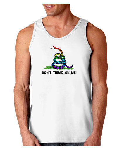 LGBT Freedom Rainbow Don't Tread on Me Loose Tank Top-Loose Tank Top-TooLoud-White-Small-Davson Sales