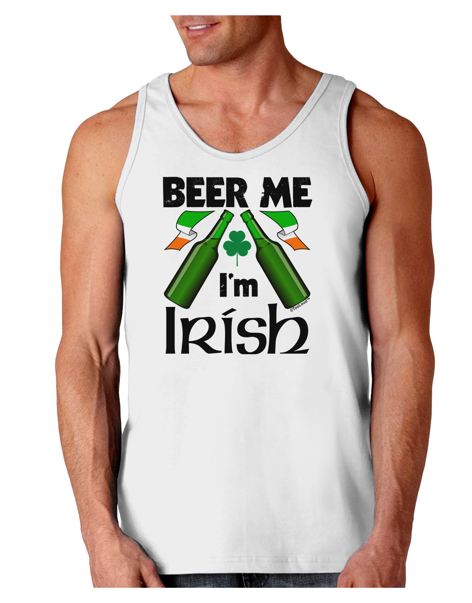 Beer Me I'm Irish Loose Tank Top-Loose Tank Top-TooLoud-White-Small-Davson Sales
