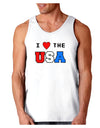 I Love Heart the USA Loose Tank Top-Loose Tank Top-TooLoud-White-Small-Davson Sales