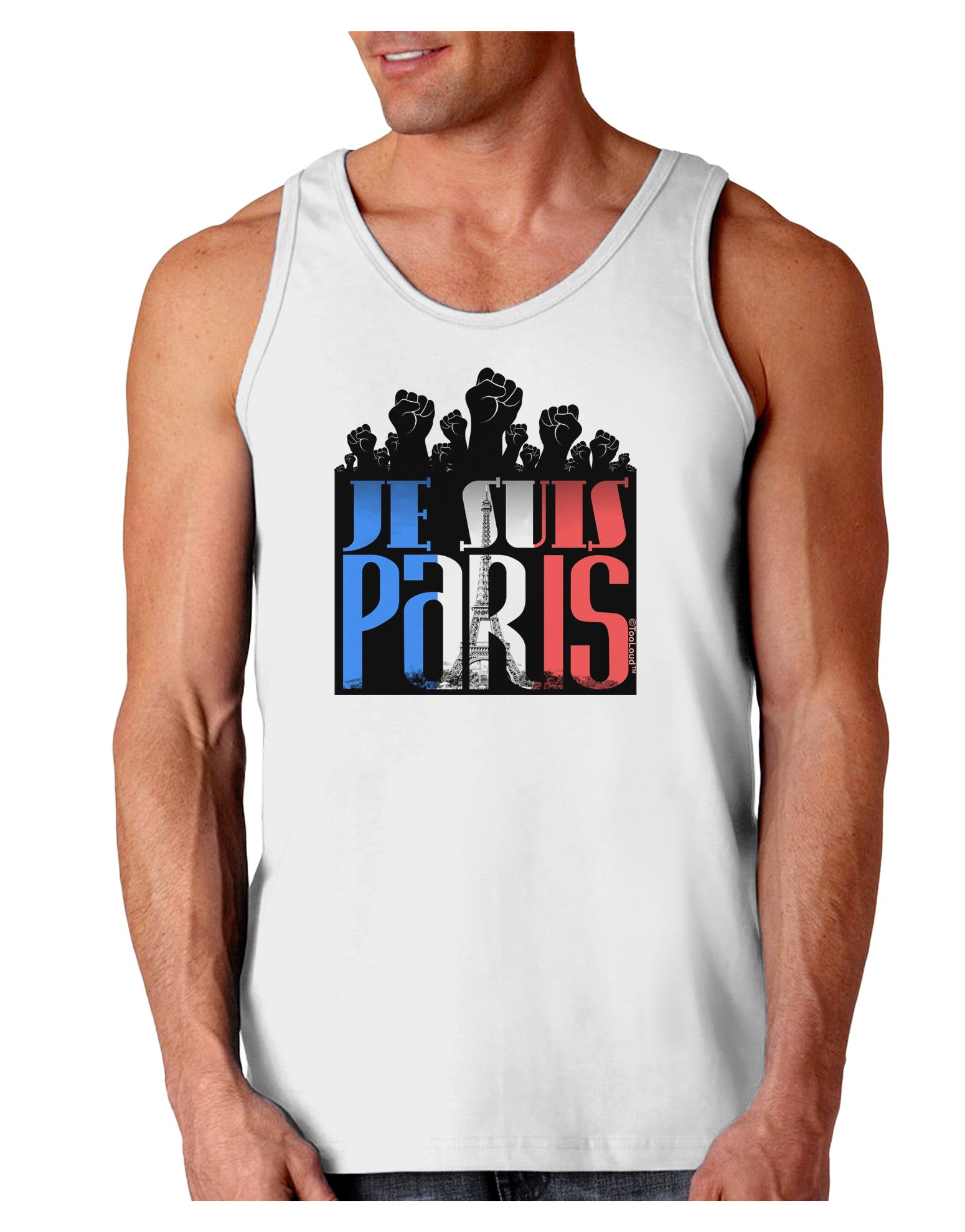 Je Suis Paris - Strong Loose Tank Top by-Loose Tank Top-TooLoud-White-Small-Davson Sales