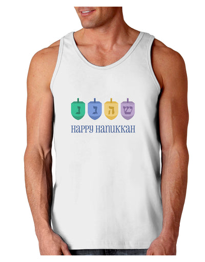 Happy Hanukkah Dreidels Loose Tank Top-Loose Tank Top-TooLoud-White-Small-Davson Sales