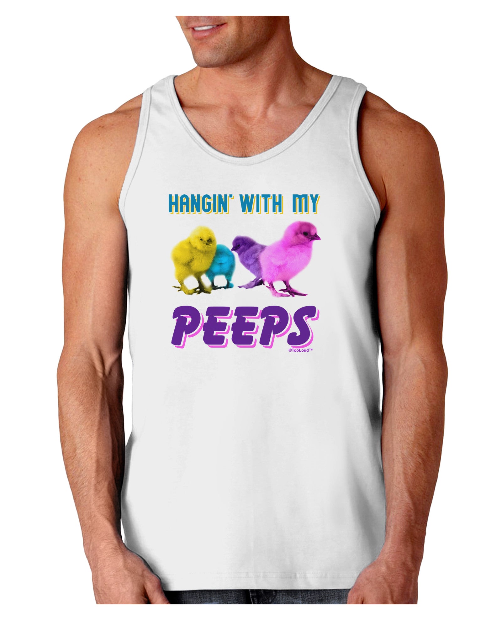 Hangin With My Peeps Loose Tank Top-Loose Tank Top-TooLoud-White-Small-Davson Sales