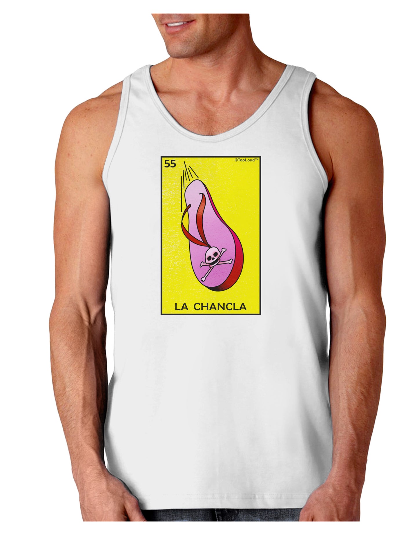 La Chancla Loteria Solid Loose Tank Top by-Loose Tank Top-TooLoud-White-Small-Davson Sales