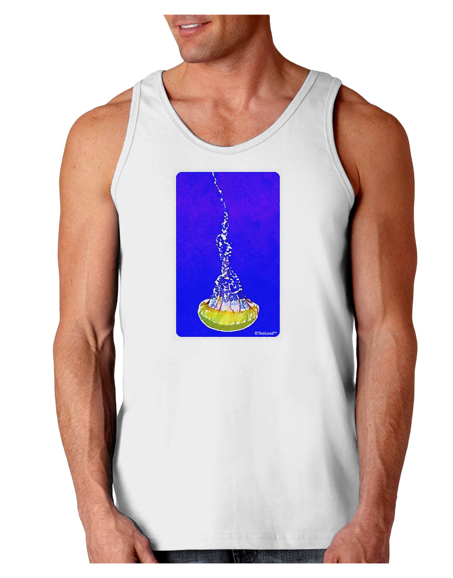 Solo Jellyfish Watercolor Loose Tank Top-Loose Tank Top-TooLoud-White-Small-Davson Sales