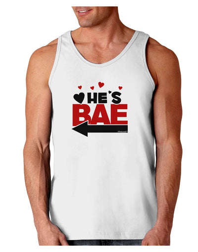 He's BAE - Left Arrow Loose Tank Top-Loose Tank Top-TooLoud-White-Small-Davson Sales