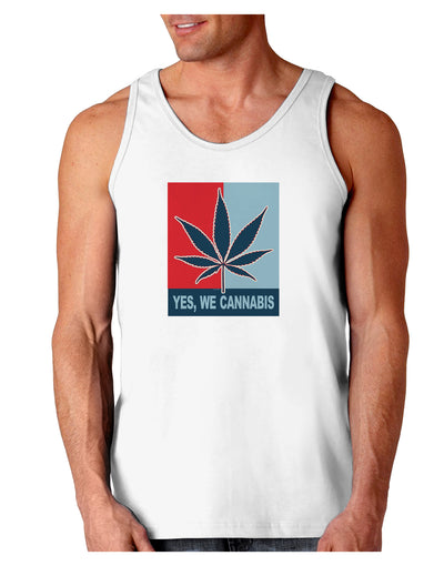 Yes We Cannabis - Marijuana Leaf Loose Tank Top-Loose Tank Top-TooLoud-White-Small-Davson Sales