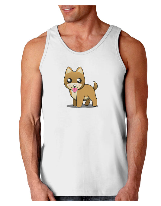 Kawaii Standing Puppy Loose Tank Top-Loose Tank Top-TooLoud-White-Small-Davson Sales