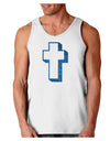 Simple Cross Design Glitter - Blue Loose Tank Top by TooLoud-Loose Tank Top-TooLoud-White-Small-Davson Sales