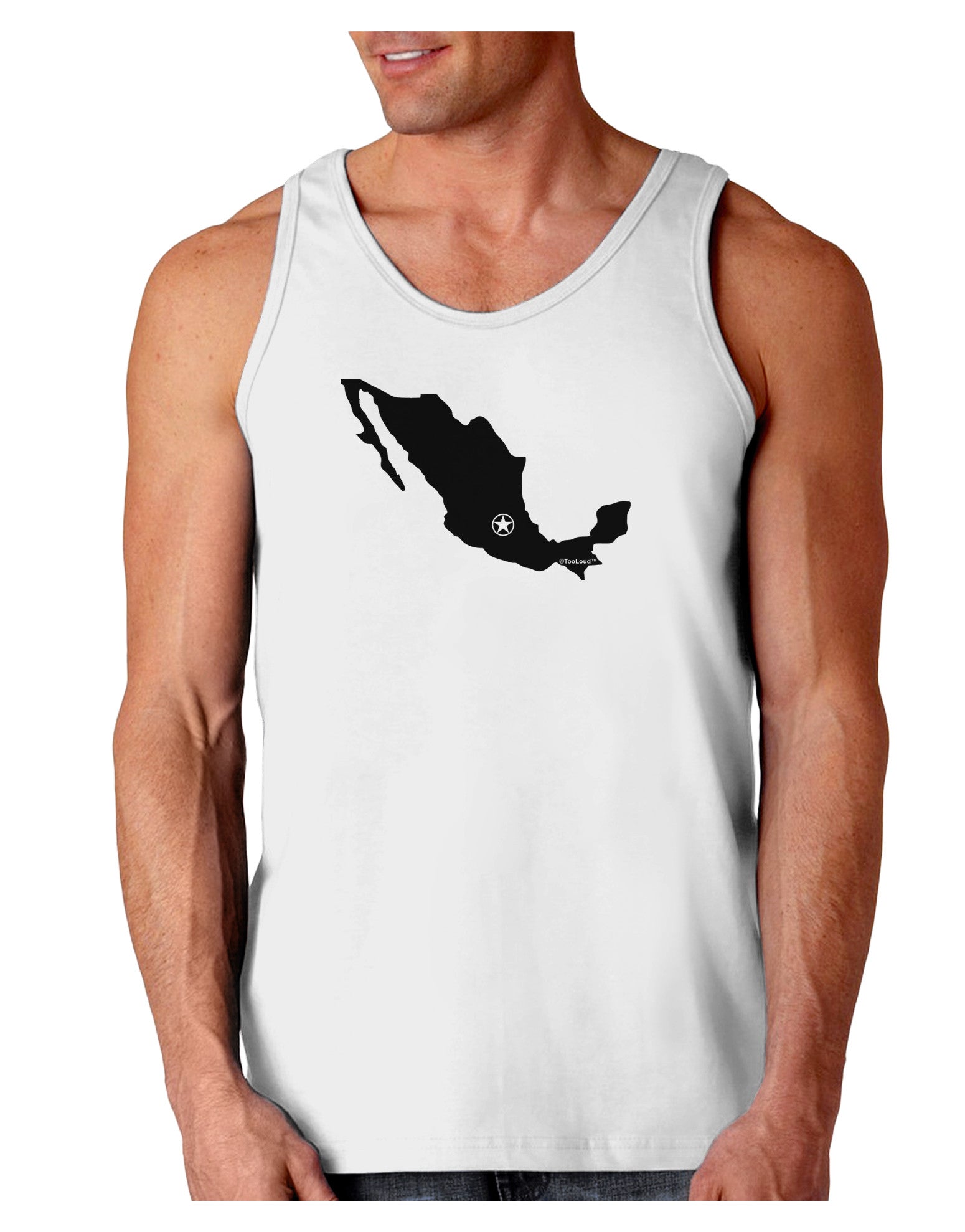 Mexico - Mexico City Star Loose Tank Top-Loose Tank Top-TooLoud-White-Small-Davson Sales