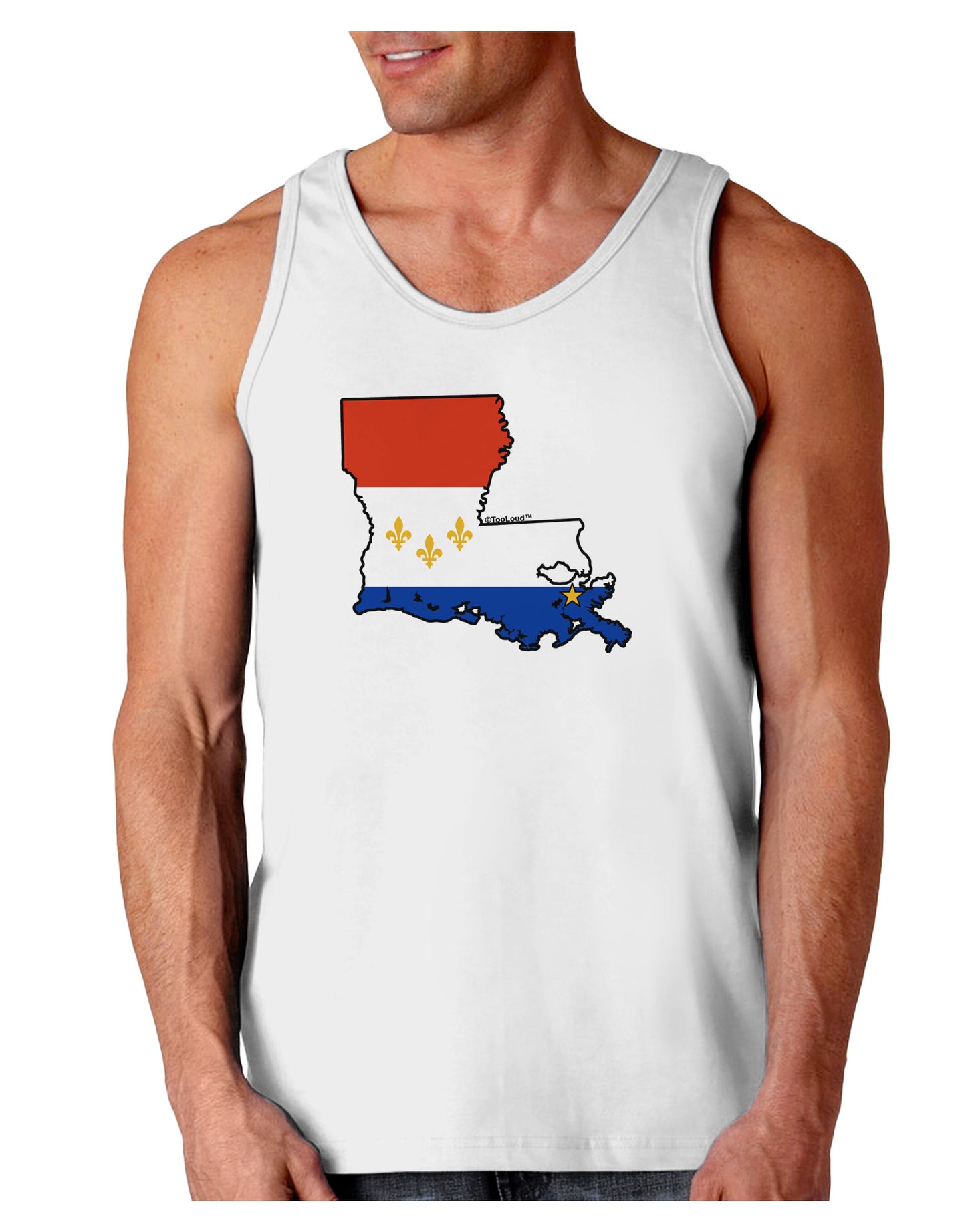 New Orleans Louisiana Flag Loose Tank Top-Loose Tank Top-TooLoud-White-Small-Davson Sales