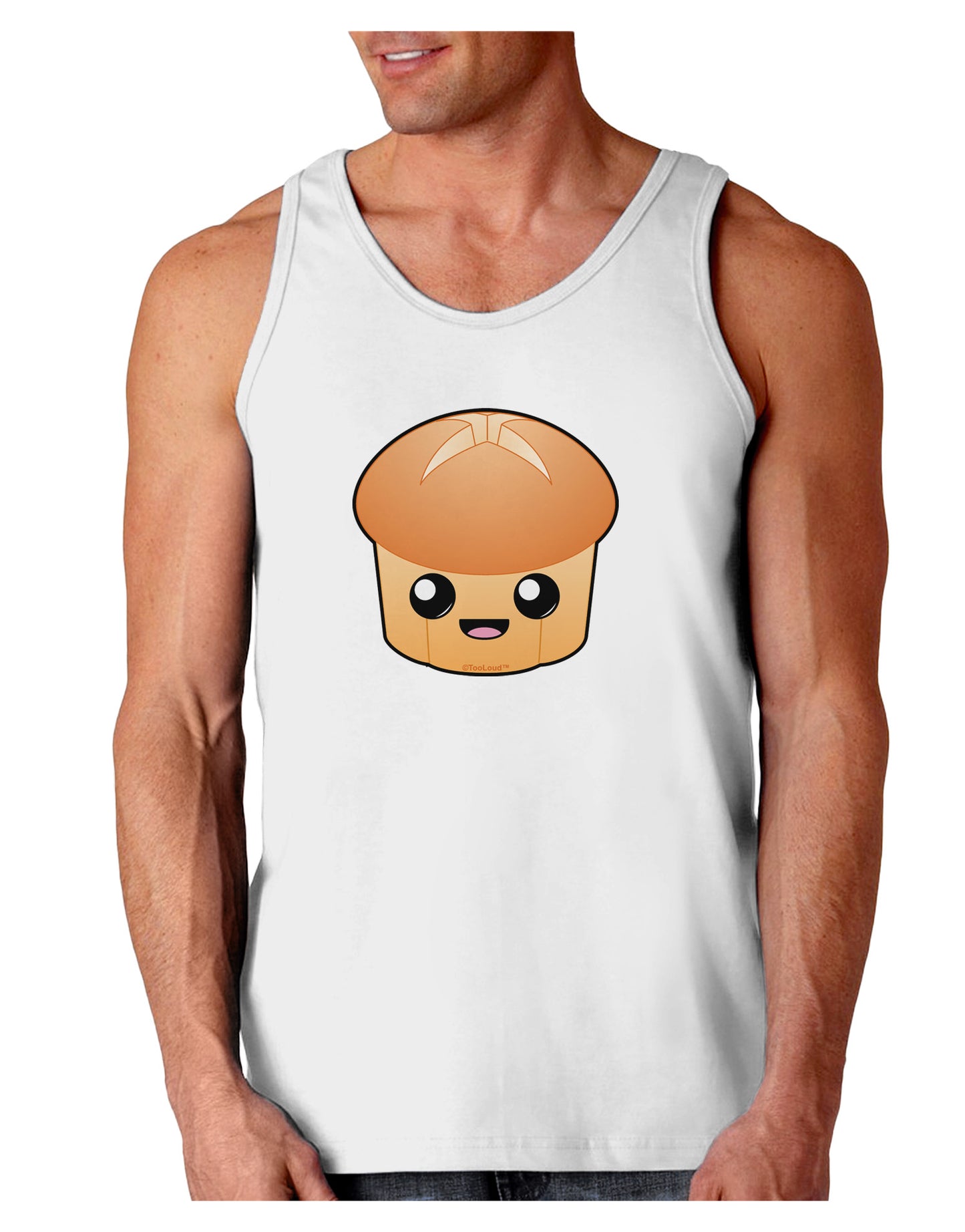 Cute Dinner Roll Loose Tank Top-Loose Tank Top-TooLoud-White-Small-Davson Sales
