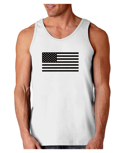 American Flag Glitter - Black Loose Tank Top-Loose Tank Top-TooLoud-White-Small-Davson Sales