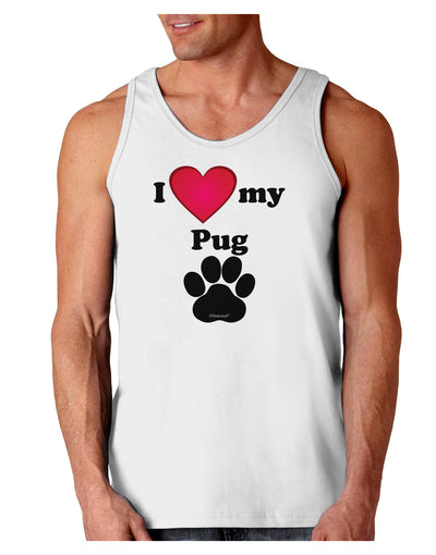 I Heart My Pug Loose Tank Top by TooLoud-TooLoud-White-Small-Davson Sales