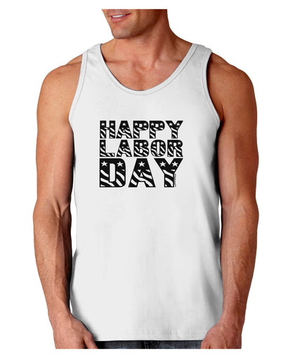 Happy Labor Day Text Loose Tank Top-Loose Tank Top-TooLoud-White-Small-Davson Sales