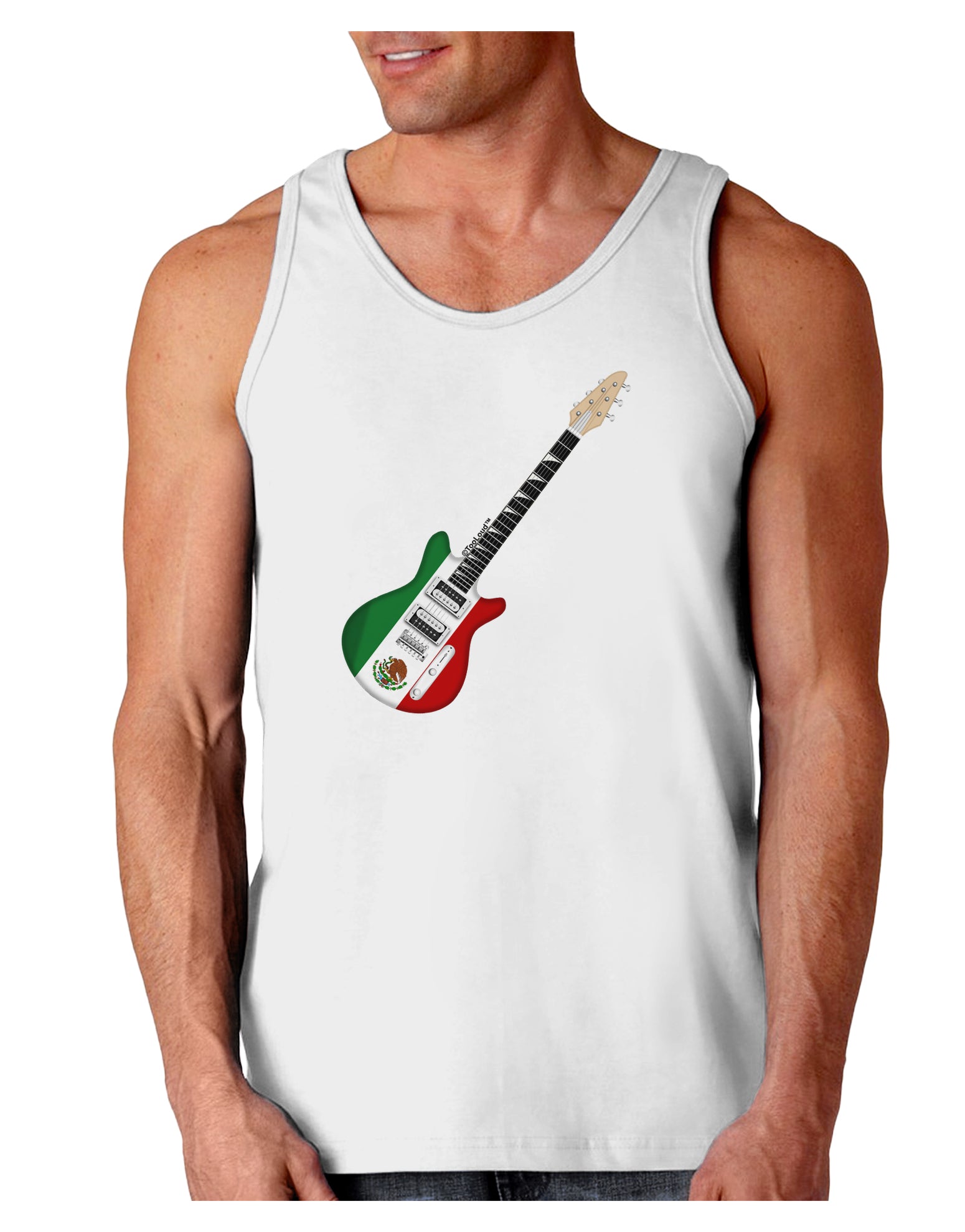 Mexican Flag Guitar Design Loose Tank Top by TooLoud-Loose Tank Top-TooLoud-White-Small-Davson Sales