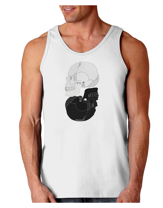 White And Black Inverted Skulls Loose Tank Top by TooLoud-Loose Tank Top-TooLoud-White-Small-Davson Sales