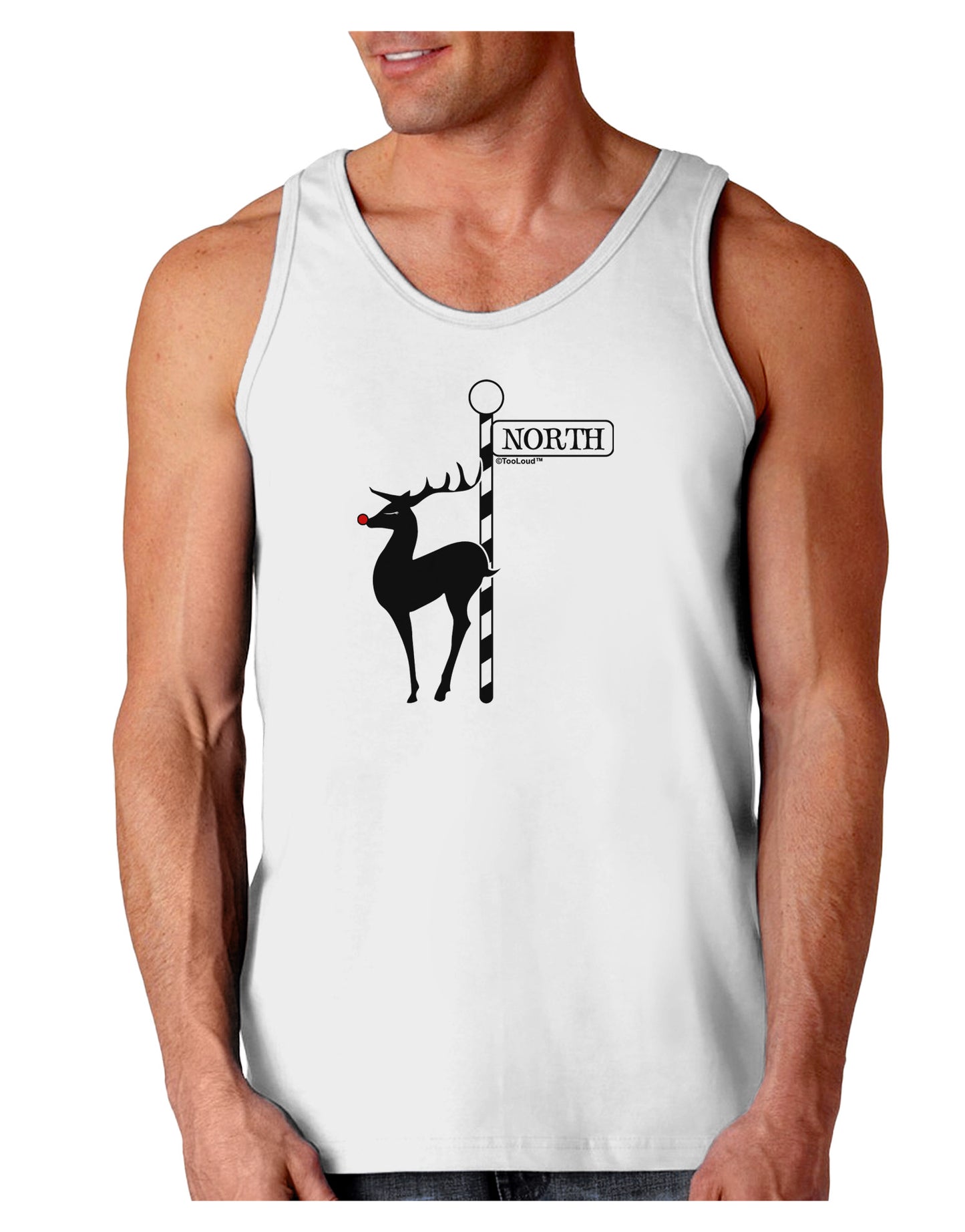 Rudolf the Ratchet Reindeer Loose Tank Top-Loose Tank Top-TooLoud-White-Small-Davson Sales