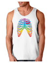 Rainbow Skeleton Ribcage with Heart Loose Tank Top-Loose Tank Top-TooLoud-White-Small-Davson Sales