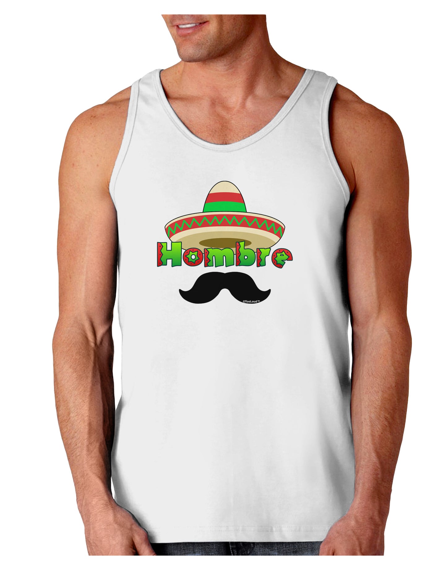Hombre Sombrero Loose Tank Top-Loose Tank Top-TooLoud-White-Small-Davson Sales