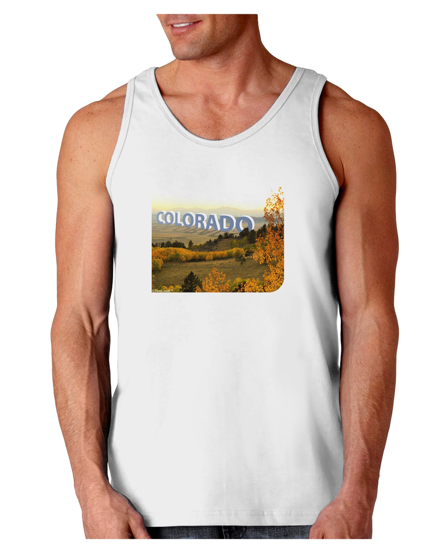 Colorado Postcard Gentle Sunrise Loose Tank Top by-Loose Tank Top-TooLoud-White-Small-Davson Sales