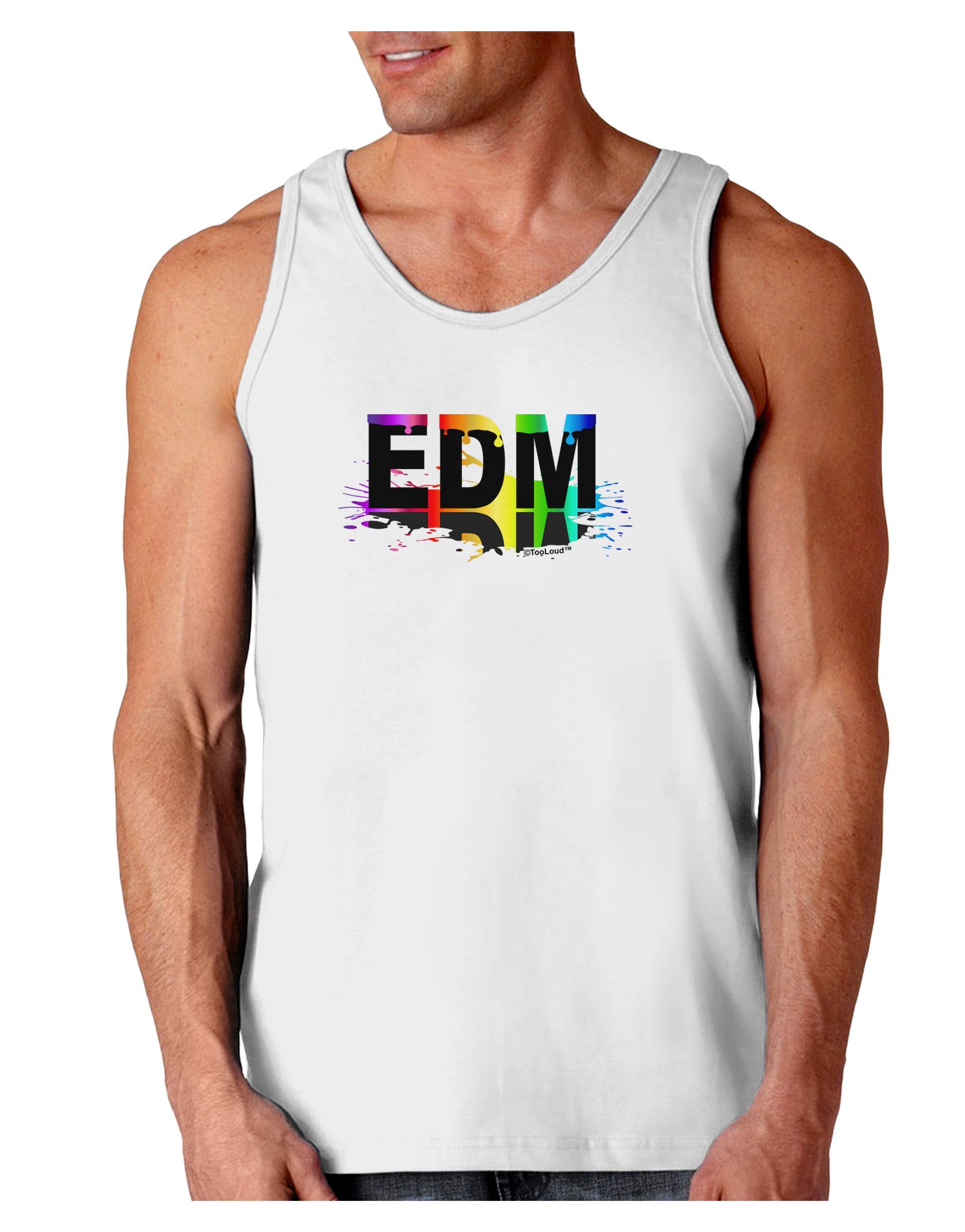 Paint EDM Loose Tank Top-Loose Tank Top-TooLoud-White-Small-Davson Sales