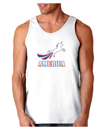 America Unicorn Loose Tank Top-Loose Tank Top-TooLoud-White-Small-Davson Sales