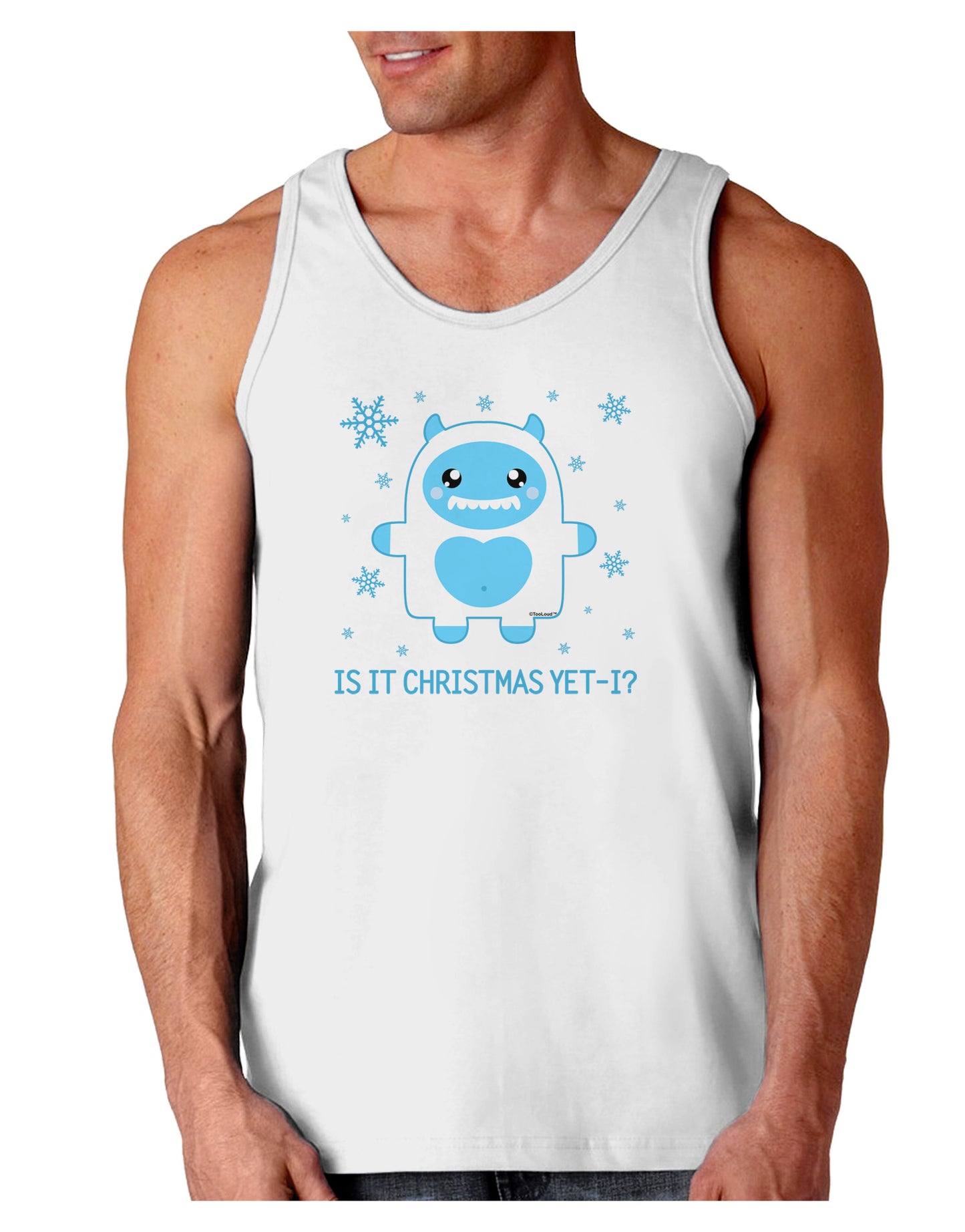 Is It Christmas Yet - Yeti Abominable Snowman Loose Tank Top-Loose Tank Top-TooLoud-White-Small-Davson Sales