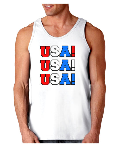 USA! USA! USA! Loose Tank Top-Loose Tank Top-TooLoud-White-Small-Davson Sales