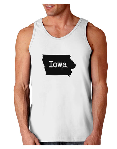 Iowa - United States Shape Loose Tank Top by TooLoud-Loose Tank Top-TooLoud-White-Small-Davson Sales